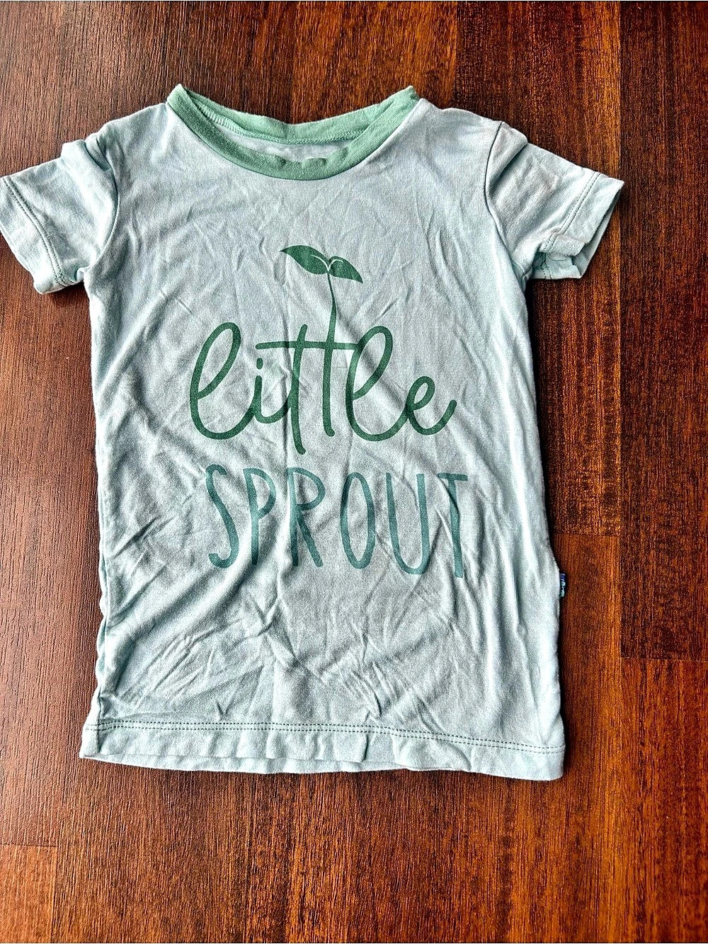 Kickee Pants Kids Size 4T Green Bamboo Graphic Tee